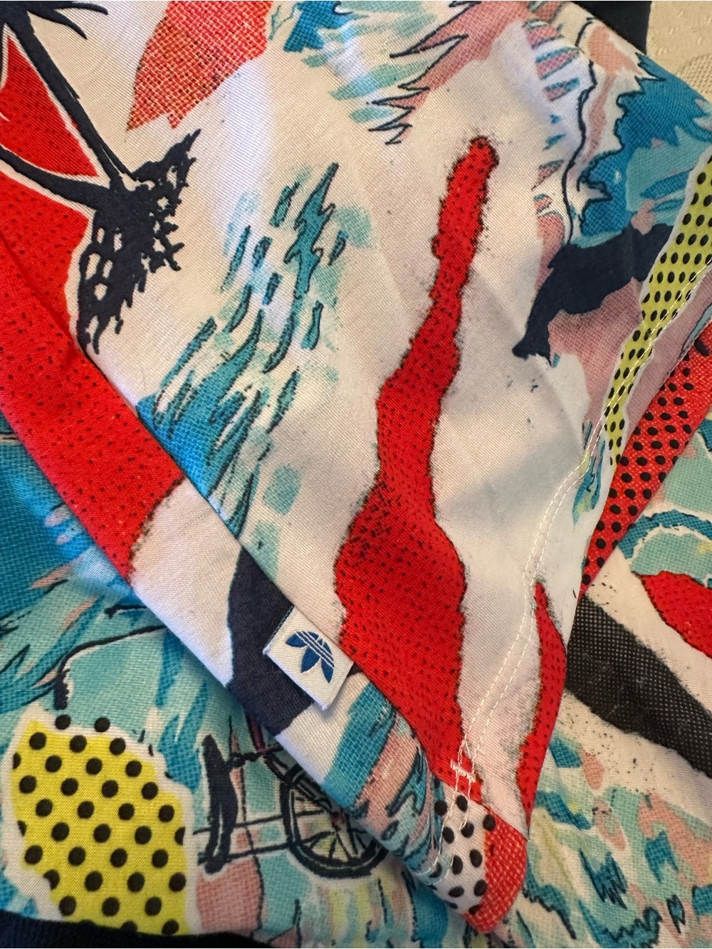 adidas Multicolor Tropical Print Tank Top with White Trefoil - Picture 4 of 4